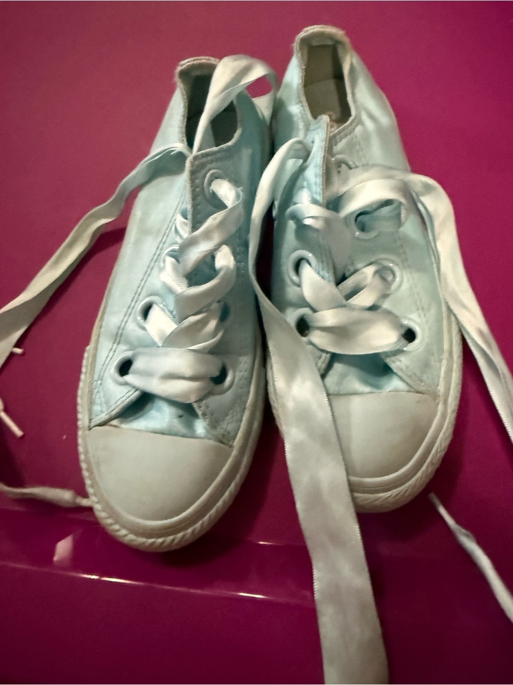 Converse Light Blue Canvas Low-Top Sneakers